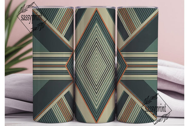 Abstract Geometric Pattern 20oz Tumbler Sublimation sassyprint 