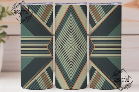Abstract Geometric Pattern 20oz Tumbler Sublimation sassyprint 
