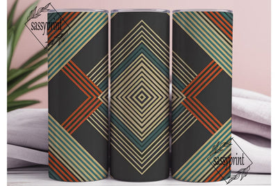 Abstract Geometric Pattern 20oz Tumbler Sublimation sassyprint 