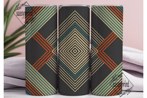 Abstract Geometric Pattern 20oz Tumbler Sublimation sassyprint 