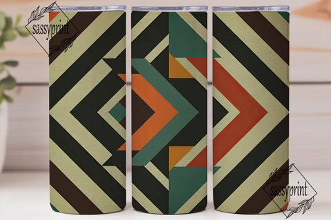 Abstract Geometric Texture 20oz Tumbler Sublimation sassyprint 