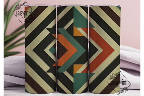 Abstract Geometric Texture 20oz Tumbler Sublimation sassyprint 