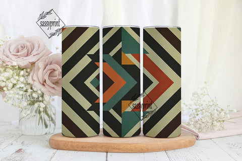 Abstract Geometric Texture 20oz Tumbler Sublimation sassyprint 