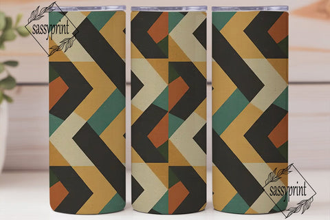 Abstract Geometric Texture 20oz Tumbler Sublimation sassyprint 