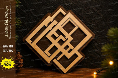 Abstract Geometric Wall Art Laser Cut SVG Design SVG Regulrcrative 