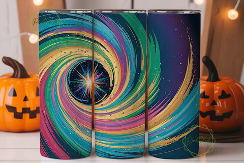 Abstract Glitter 20oz Tumbler Wrap Sublimation PixelChick 