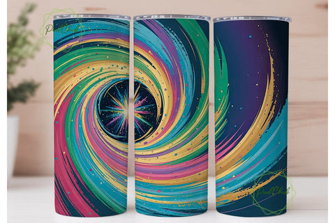 Abstract Glitter 20oz Tumbler Wrap Sublimation PixelChick 