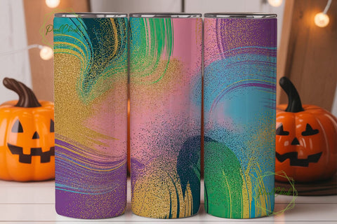 Abstract Glitter 20oz Tumbler Wrap Sublimation PixelChick 