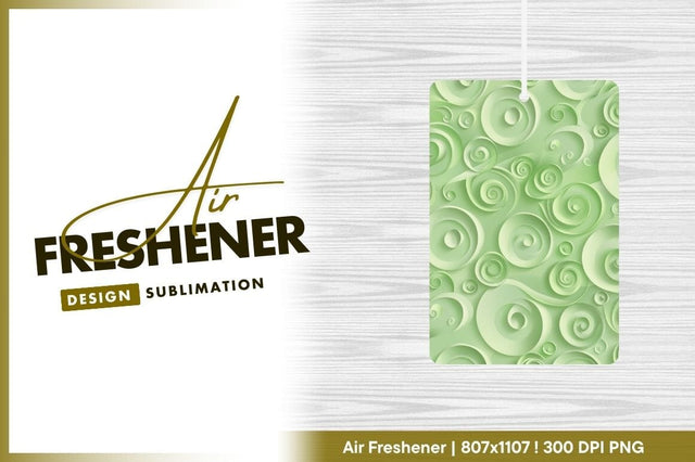 Abstract green swirls elegant paper cut design Sublimation Regulrcrative 