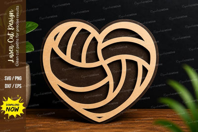 Abstract Heart Laser Cut Wall Art Design File SVG Regulrcrative 