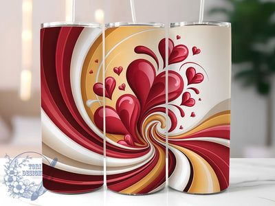 Abstract Heart Valentine Tumbler, Abstract Heart, Romantic Theme, Modern Love, Artistic Design, 20Oz Tumbler, Sublimation Wrap Sublimation ToriDesigns 