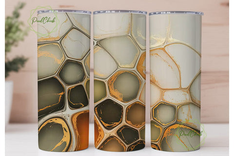 Abstract Honeycomb 20oz Tumbler Wrap Sublimation PixelChick 
