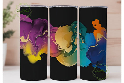 Abstract Ink Swirls 20oz Tumbler Wrap Sublimation PixelChick 