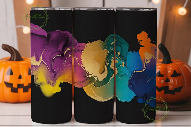 Abstract Ink Swirls 20oz Tumbler Wrap Sublimation PixelChick 