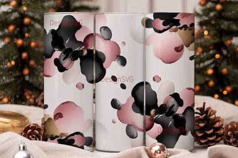 Abstract Inkblots Tumbler Wrap Sublimation DesignSVG 