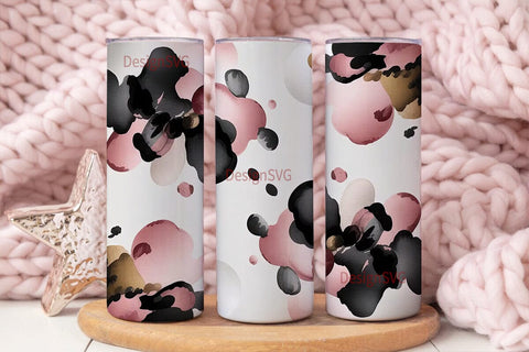 Abstract Inkblots Tumbler Wrap Sublimation DesignSVG 