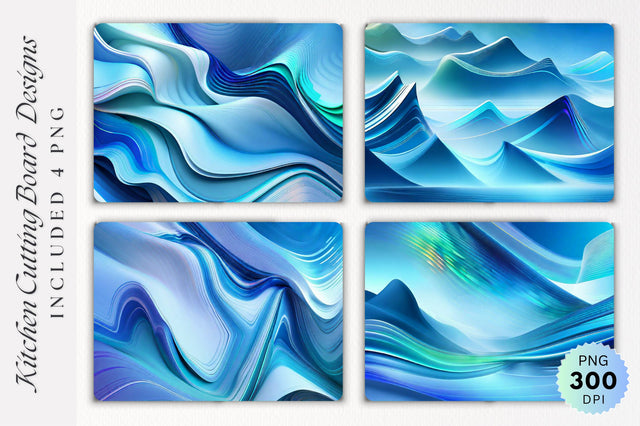 Abstract Kitchen Cutting Board PNG Design Sublimation Regulrcrative 