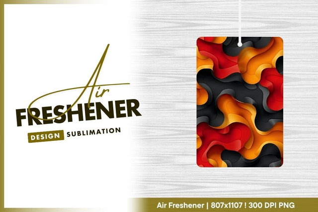 Abstract layered paper cut design in red orange and black colors Sublimation Regulrcrative 