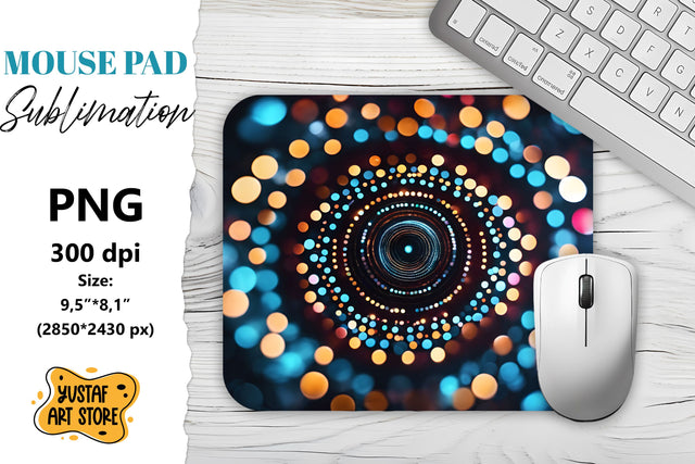 Abstract Light Mouse Pad sublimation design Sublimation Yustaf Art Store 
