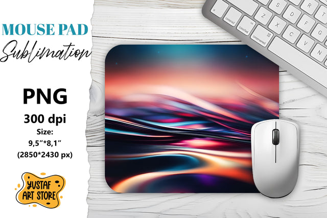 Abstract Light Mouse Pad sublimation design Sublimation Yustaf Art Store 