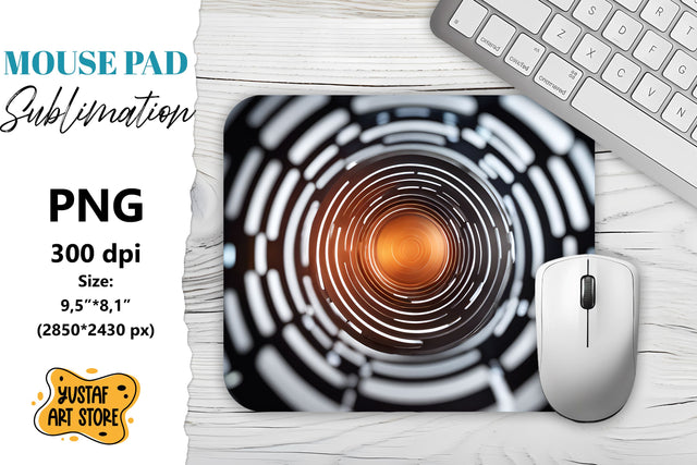 Abstract Light Mouse Pad sublimation design Sublimation Yustaf Art Store 