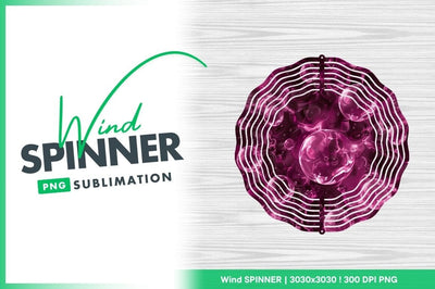 Abstract Magenta Bubbles and Swirls Background Texture Wind Spinner Round Png Sublimation Regulrcrative 
