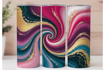 Abstract Marble Fluid Art 20oz Tumbler Sublimation PixelChick 