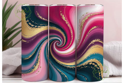 Abstract Marble Fluid Art 20oz Tumbler Sublimation PixelChick 