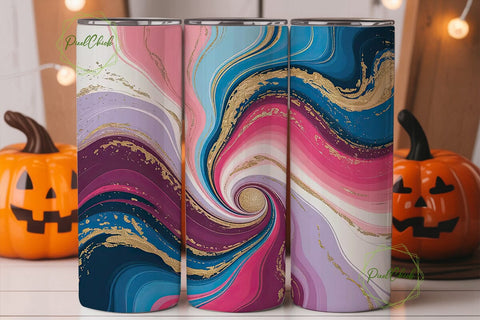 Abstract Marble Fluid Art 20oz Tumbler Sublimation PixelChick 