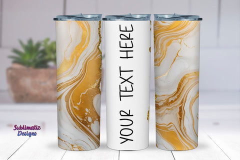 Abstract Marble Light Yellow Gold Tumbler Wrap Sublimation Sublimatiz Designs 