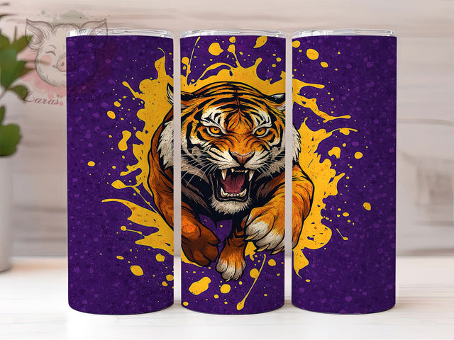 Abstract Modern Tiger Tumbler Wrap, Abstract Animal Art, Contemporary Tiger Design, Artistic Tiger Print, Geometric Tiger Wrap, Minimalist Tiger Art, Creative Wildlife Design Sublimation Lara' s Designs 