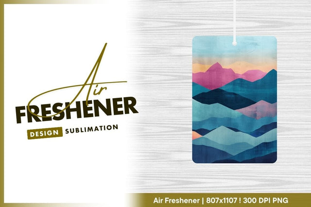Abstract mountain range with pink and blue hues Sublimation Regulrcrative 