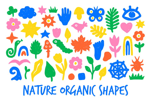 Abstract Nature Organic Shapes Summer PNG Sublimation Rin Green 