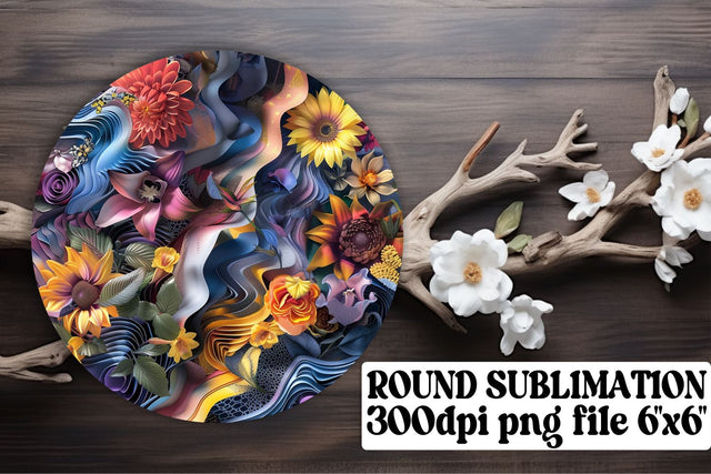 Abstract Ornaments Bloom Car Coaster Decor Keychain PNG Sublimation afrosvg 