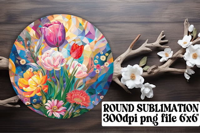 Abstract Ornaments Car Coaster Floral Keychain PNG Sublimation afrosvg 