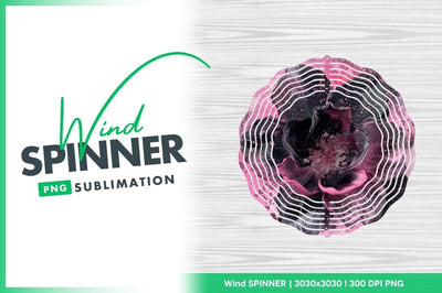 Abstract painted flower wind spinner round png Sublimation Regulrcrative 