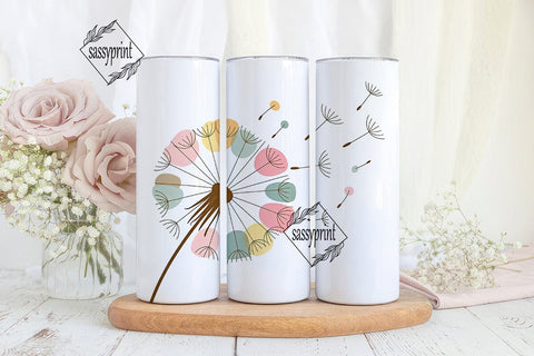 Abstract Pastel Floral Tumbler Wrap Sublimation sassyprint 