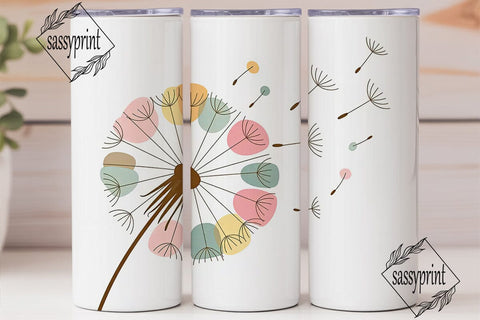 Abstract Pastel Floral Tumbler Wrap Sublimation sassyprint 