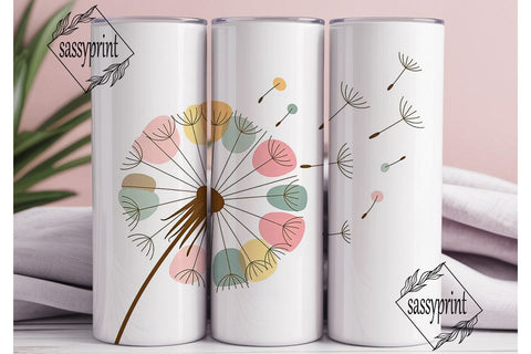 Abstract Pastel Floral Tumbler Wrap Sublimation sassyprint 