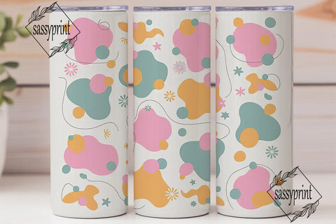 Abstract Pastel Floral Tumbler Wrap Sublimation sassyprint 