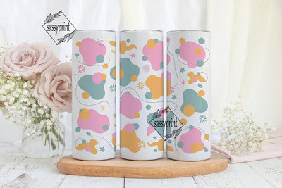 Abstract Pastel Floral Tumbler Wrap Sublimation sassyprint 