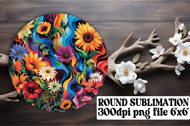 Abstract Petal Ornaments Power Car Coaster Sublimation Keychain PNG Sublimation afrosvg 