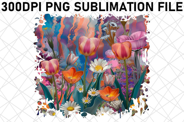 Abstract Petal Party Sublimation Vibrant Color Sublimation afrosvg 