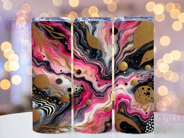 Abstract Pink Gold Swirl 20oz Tumbler, Abstract Swirl Design, 20oz Sublimation Wrap, Animal Print Tumbler, Custom Drinkware, Chic Tumbler Design, Elegant Animal Decor Sublimation SvggirlplusArt 