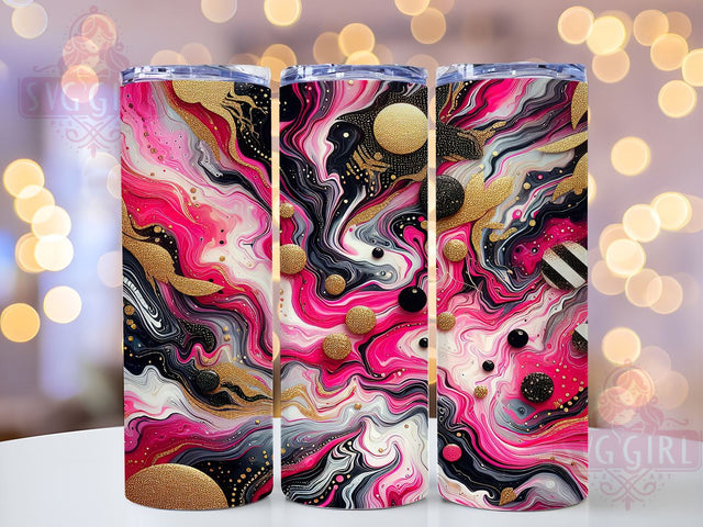 Abstract Pink Gold Swirl 20oz Tumbler, Abstract Swirl Design, 20oz Sublimation Wrap, Animal Print Tumbler, Custom Drinkware, Chic Tumbler Design, Elegant Animal Decor Sublimation SvggirlplusArt 