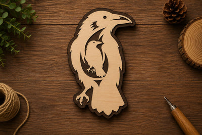 Abstract Raven Form Laser Cut Svg File Design SVG Regulrcrative 