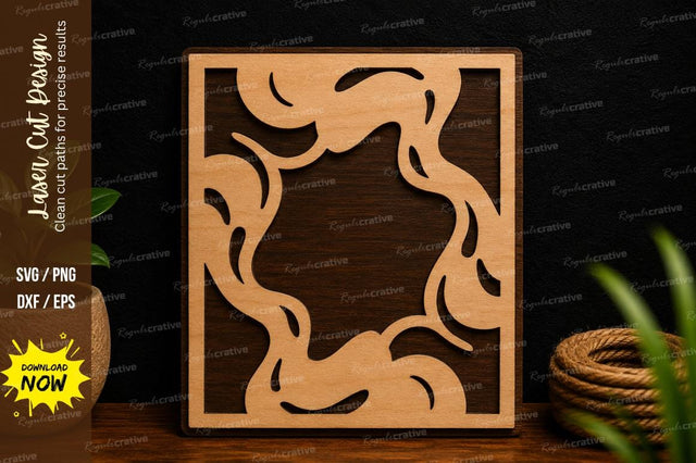 Abstract Rectangle Frame Laser Cut Svg Design SVG Regulrcrative 