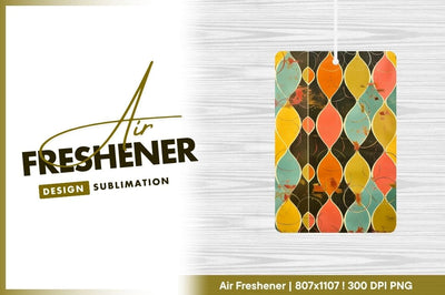 Abstract Retro Pattern with Colorful Teardrop Shapes and Black Background Sublimation Regulrcrative 