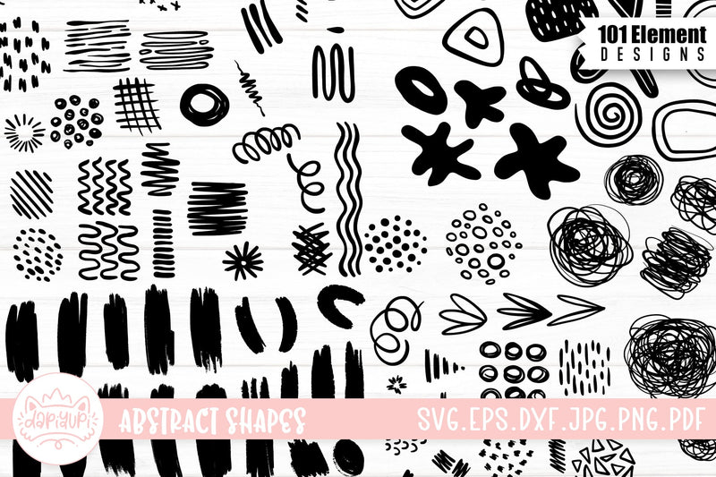 Abstract Shape Clipart Bundle SVG dapiyupi store 