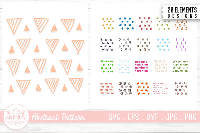 Abstract Shapes Bundle, Seamless Pattern SVG dapiyupi store 